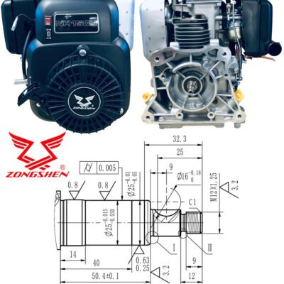 Variklis ZONGSHEN NH150H 149cc 4.0 Velenas