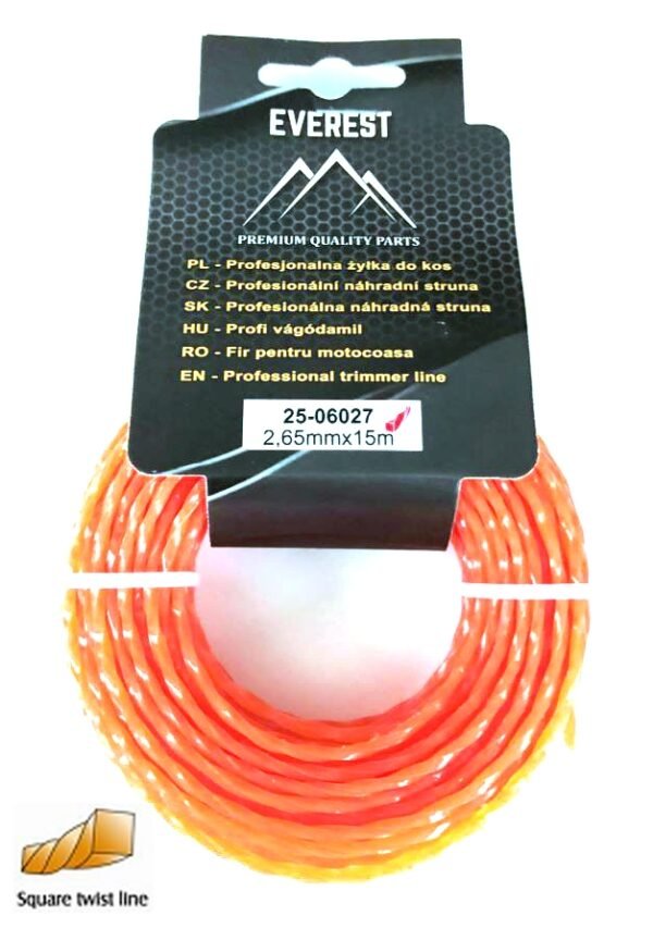 Pjovimo valas - Twist 2,65mm, 15m EVEREST