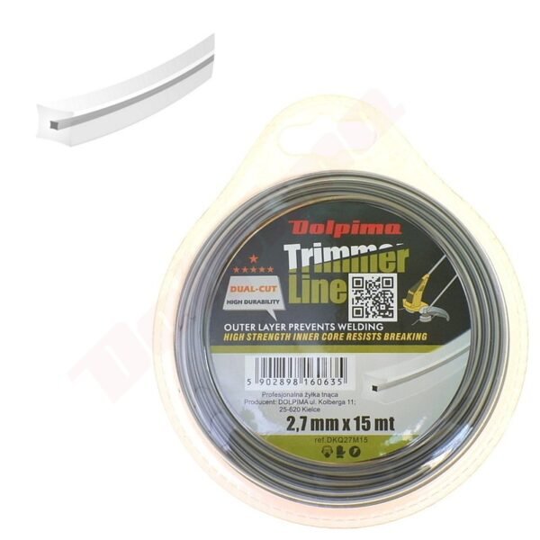 Trimerio valas DUAL-CUT SQUARE 2,7MM/ 15M