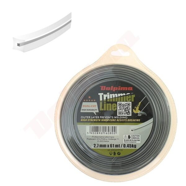 Trimerio valas DUAL-CUT SQUARE 2,7MM/ 61M