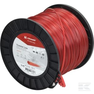 Trimerio valas Ø2.4mm 343m kvadratinis raudonas Kramp