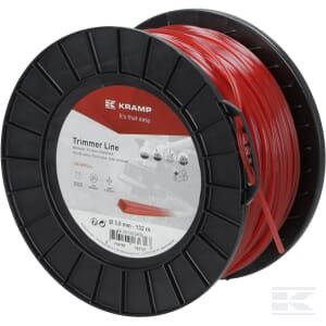 Trimerio valas Ø3.0mm 132m kvadratinis raudonas Kramp