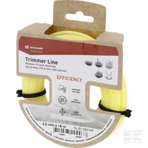 Trimerio valas Ø3.0x15m apvalus geltonas Kramp Efficiency