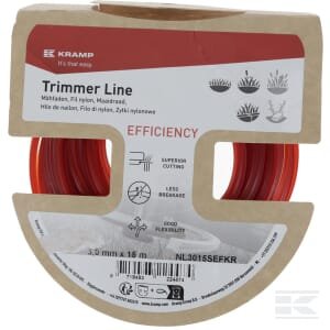 Trimerio valas Ø3mm 15m kvadratinis raudonas Kramp Efficiency