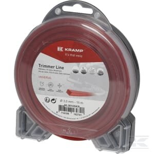 Trimerio valas Ø3.0mm 15m kvadratinis raudonas Kramp