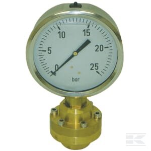 Manometras 3/4" Ø100 25bar 7211