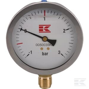 Slėgio matuoklis 1/2" 100 mm, užpildytas glicerinu 0050035KR