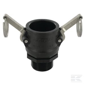 Camlock B tipo 1 1/4" išorinis sriegis polipropilenas 18105B