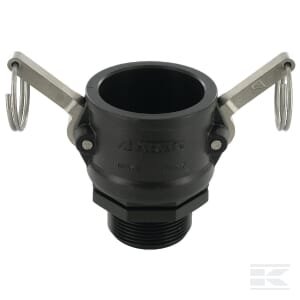 Camlock B tipo 1 1/2" išorinis sriegis polipropilenas 18106B