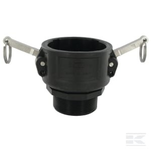 Camlock B tipo 3" išorinis sriegis 2 1/2" polipropilenas 18109B8