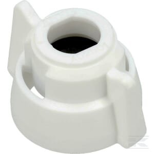 Purkštuko dangtelis, bajonetas, SW11, balta, su tarpine, 25 pak., Arag 40290102P025