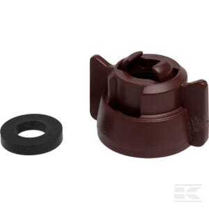 Purkštuko dangtelis, bajonetas, SW10/8, ruda, su tarpine, 25 pak., Arag 40299007P025