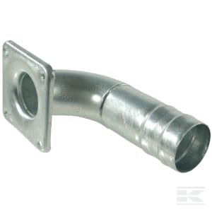 Alkūnė 90° + flanšas + žarnos galas 4" 4304090Z