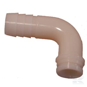 Žarnos galas 90º 25 mm Ø, skirtas 1 1/4 colio veržlei 65406132