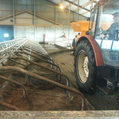 Pjuvenų, smulkintų šiaudų, sauso komposto ar žalio pakrato dalytuvas, barstytuvas ZXS