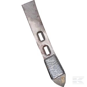 Kultivatoriaus smaigalys 350x50x20mm, grūdintas, lenktas, 2 skylės CP36050CN