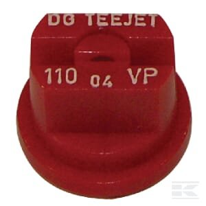 Plokščias ventiliatoriaus antgalis DG 110° 04 raudonas plastikinis TeeJet DG11004VP