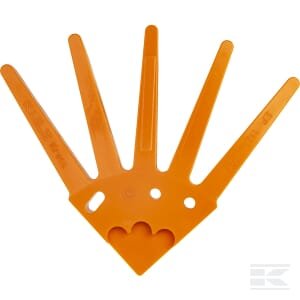 Pirštų ravėjimo diskas 1/4 dalies, MINi-MAXI 540mm oranžinis, minkštas KFH212