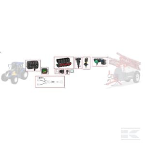 5 sekcijų purkštuvo komplektas, jungiklių dėžė KITC5