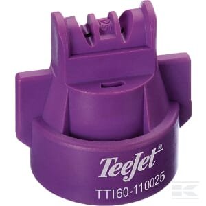 Rozpylacz eżektorowy dwustrumieniowy TTI 60° 025 fioletowy z tworzywa sztucznego TeeJet TTI60110025VP