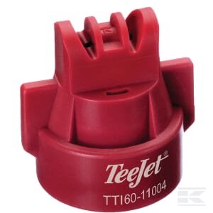 Rozpylacz eżektorowy dwustrumieniowy TTI 60° 04 czerwony z tworzywa sztucznego TeeJet TTI6011004VP