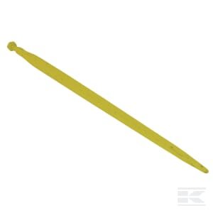 Krautuvo dantis, tiesus, kvadratinio profilio 36x800mm, smailus galas, su M20x1,5 veržle, geltonas, Stoll 518280