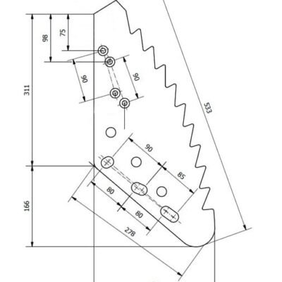 Tiekimo vagono peilis Busatis dengtas volframu 520795