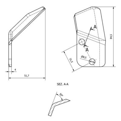 Tiekimo vagono peilis LH 631190