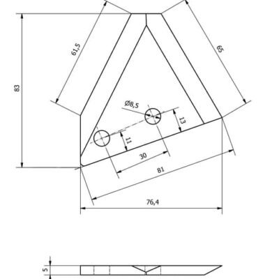 Tiekimo vagono peilis LH 634675