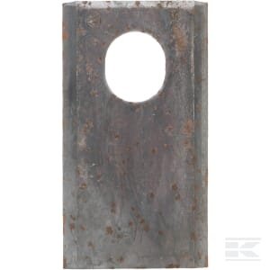 Žoliapjovės peilis LH/RH 93x50x4mm ovalios angos 24,0x20,0 mm Tinka Kongskilde JF/Stoll 8113800001