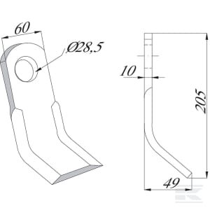 Berti alkūninis plaktukas 60x10x205 CK1330