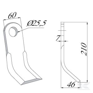 Slenkantis peilis Seko CK5250