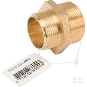 Vamzdžio antgalis žalvarinis 2xM 1 1/2″ x 1 1/4″ FG245112114MSL