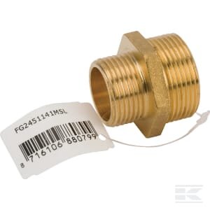 Žalvarinis antgalis 2xM 1 1/4" x 1" FG2451141MSL