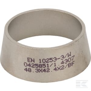 Privirinamas reduktorius Nerūdijantis plienas 48,3-42,4 mm FG2476RVS