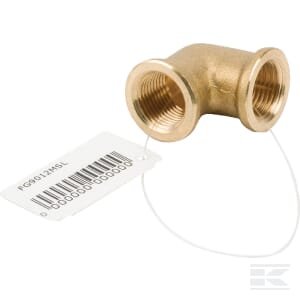 Žalvarinė alkūnė 2xF 1/2" FG9012MSL