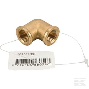 Žalvarinė alkūnė 2xF 3/8" FG9038MSL