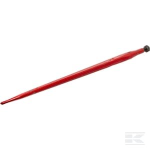Krautuvo noragas, tiesus, kvadratinė dalis 37x800mm, smailus antgalis su M20x1.5mm veržle, raudona, Battista Porteri FT12