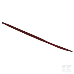 Krautuvo noragas, tiesus, kvadratinė dalis 36x1250mm, suplotas antgalis su M22x1.5mm veržle, raudonas, SHW FT13