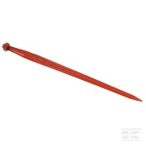 Krautuvo noragas, tiesus, dviguba T sekcija 42x810 mm, smailus antgalis su M28x1,5 mm veržle, juodas, Battista Porteri FT16