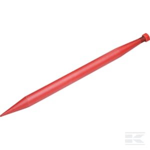 Krautuvo noragas, tiesus, apvali dalis 50x820mm, smailus antgalis su M28x1,5mm veržle, raudonas, SHW FT28