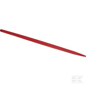 Krautuvo noragas, tiesus, žvaigždutė 40x1200mm, smailus antgalis su Ø11,5 ritininiu kaiščiu, raudonas FT4067