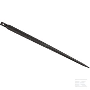 Krautuvo noragas, tiesus, dviguba T sekcija 30x820mm, smailus antgalis su Ø10 ritininiu kaiščiu, juodas FT486442