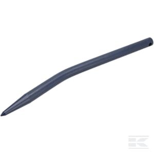 Krautuvo dantis, užlenktas, apvalaus profilio 28x550mm, smailus galas, su Ø12,5 spyruokliniu kaiščiu, juodas, FST FT488174