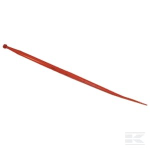 Krautuvo noragas, tiesus, kvadratinė dalis 36x1100mm, suplotas antgalis su M20x1.5mm veržle, raudona, Battista Porteri FT9