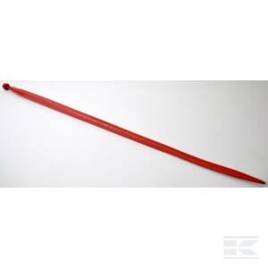 Krautuvo dantis, tiesus, kvadratinio profilio 36x1250mm, suplokštintas galas, su M20x1,5 veržle, raudonas, Kverneland KK221157