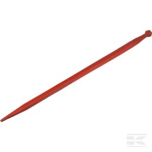 Krautuvo dantis, tiesus, kvadratinio profilio 45x1100mm, smailus galas, su M30x2 veržle, raudonas, Kverneland KK241166A