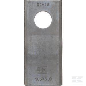 Vejapjovės peilis LH/RH 105x47x3mm anga Ø21mm Tinka Kverneland/Claas/PZ/Krone/Marangon/Massey Ferguson/Pöttinger/Taarup/Vicon 25 pak. VGCM120KR