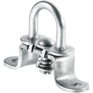 Pasukamas laikiklis ovalioms kilpoms 42x22 mm, skylių atstumas 51 mm, nerūd. plienas PL10116