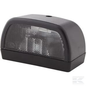 Numerio apšvietimo lempa 10W, stačiakampė, 12V, juoda, tvirtinama varžtais, 102x56.5mm, Hella 2KA998523001